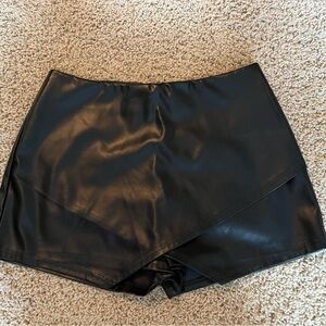 Faux Leather Shorts